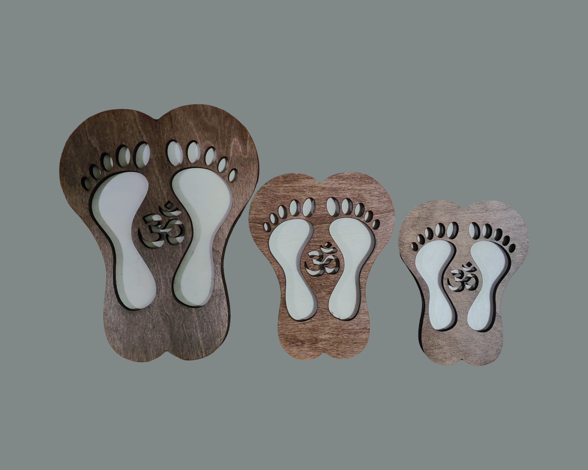 Goddess Lakshmi Steps Carved for Rangoli