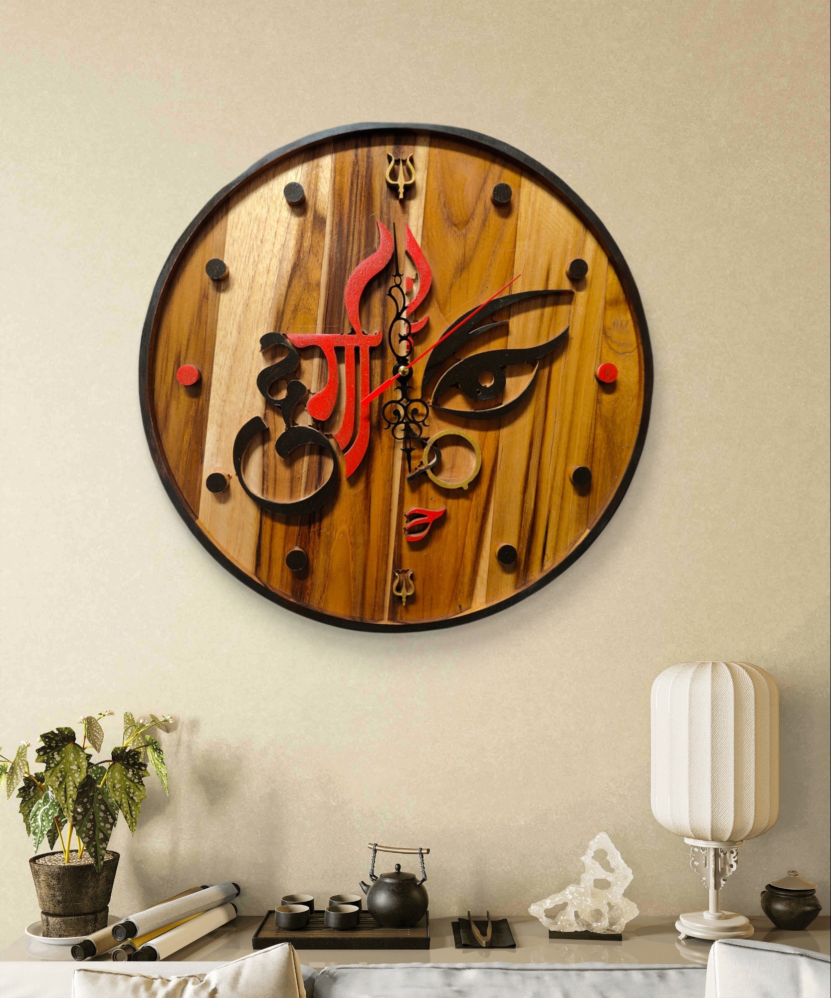 Divine Gaze – Ma Durga Artistic Wall Clock