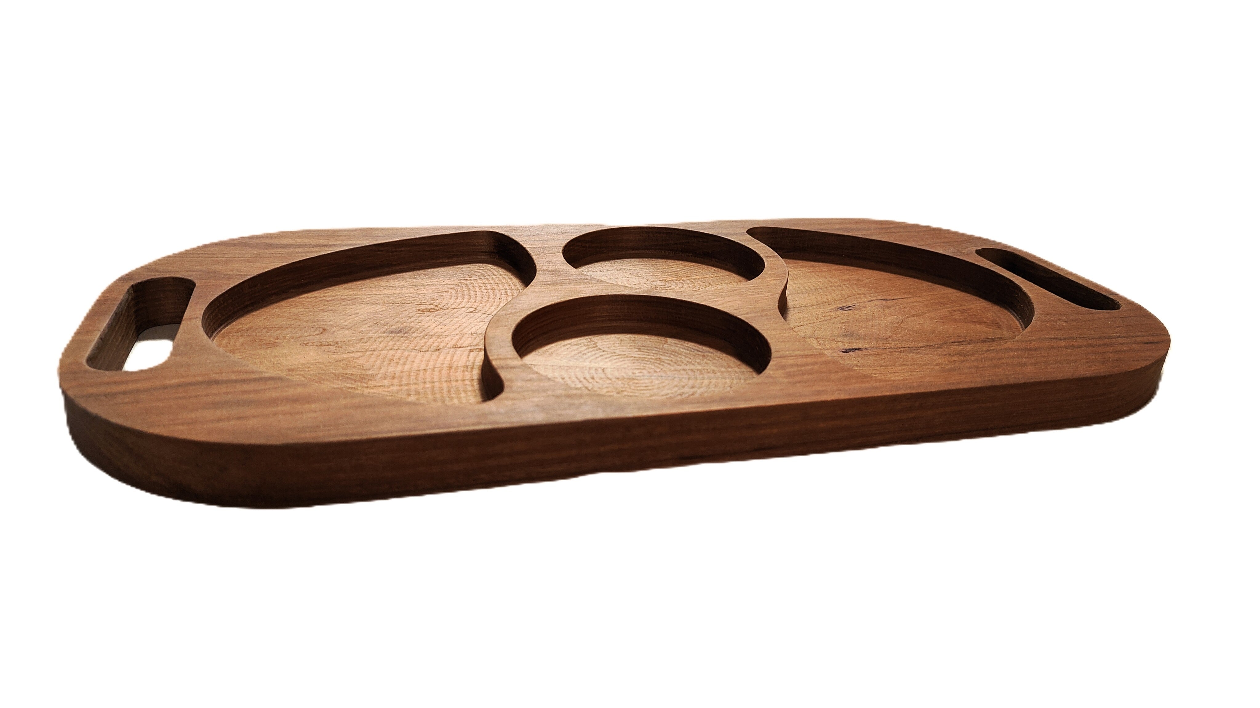 16in Long Serving Board with Handles, Handmade USA - Free Engraving (LSTRAY006)