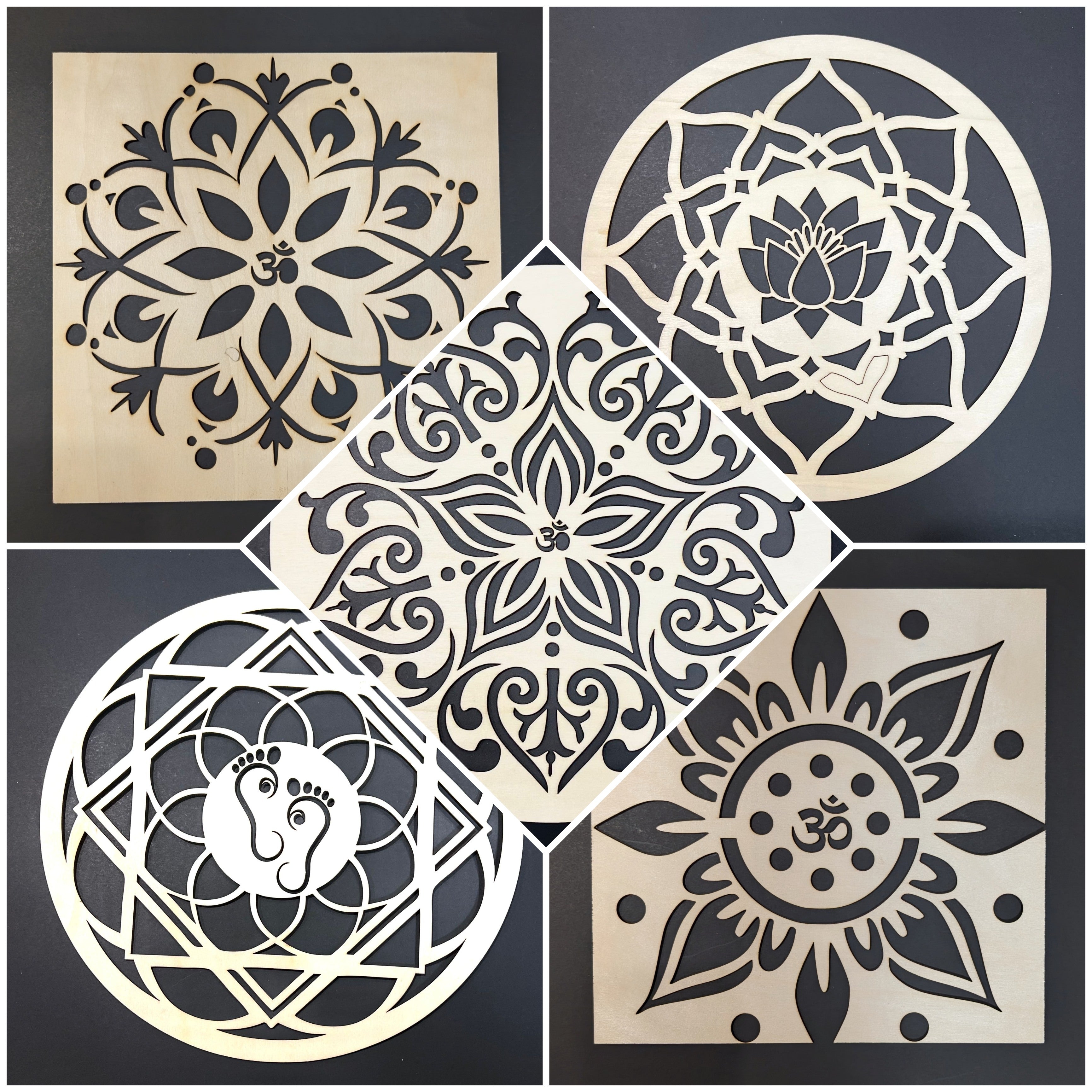 Rangoli Stencils (12x12 in) - made with premium Plywood in USA