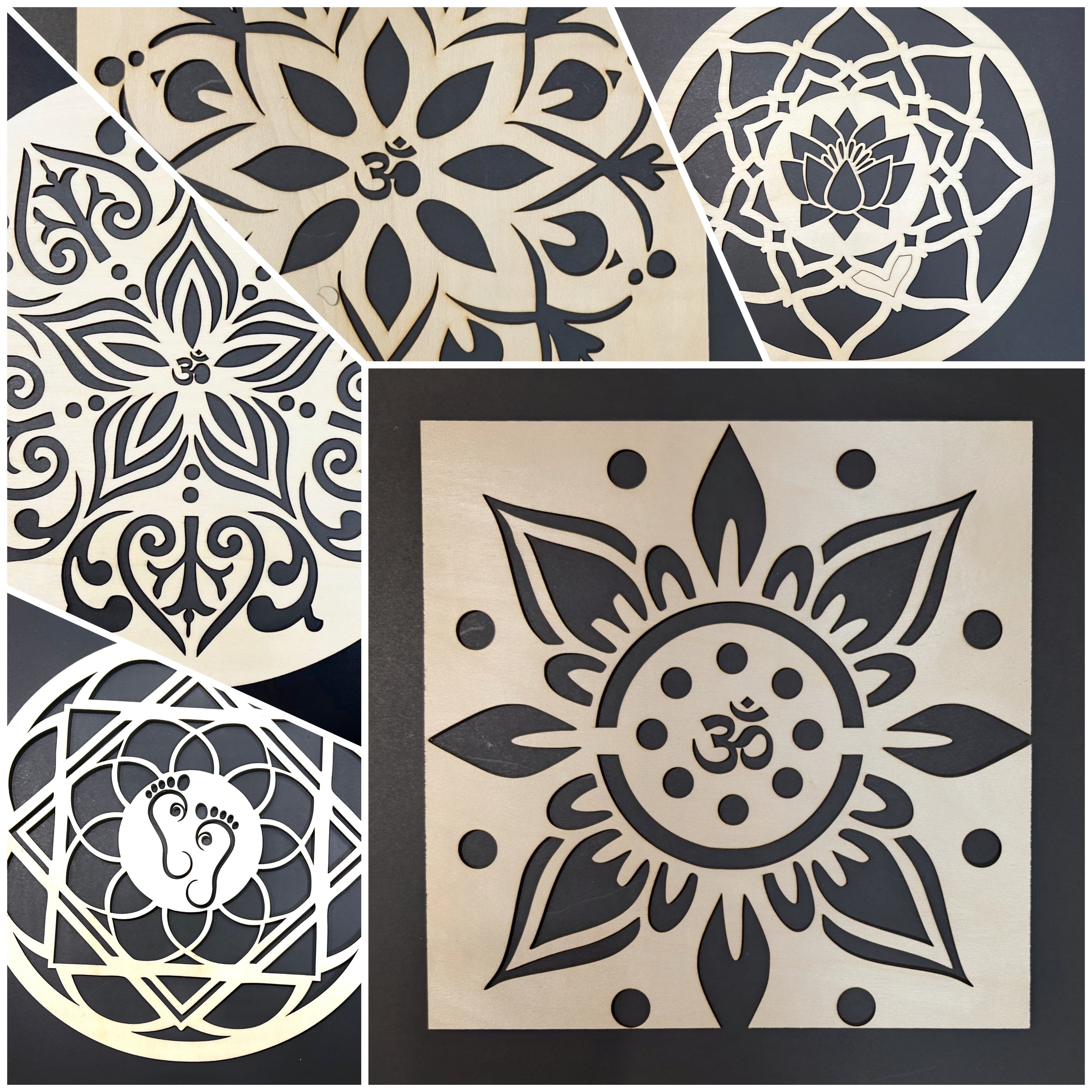 Rangoli Stencils (12x12 in) - made with premium Plywood in USA