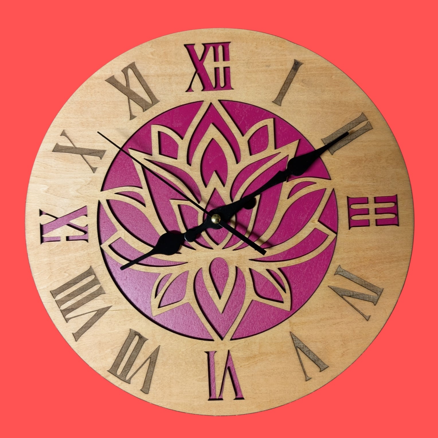 Lotus Timekeeper – A Diwali Offering of Grace and Blessings! (handmade in USA) - WCLOCK06