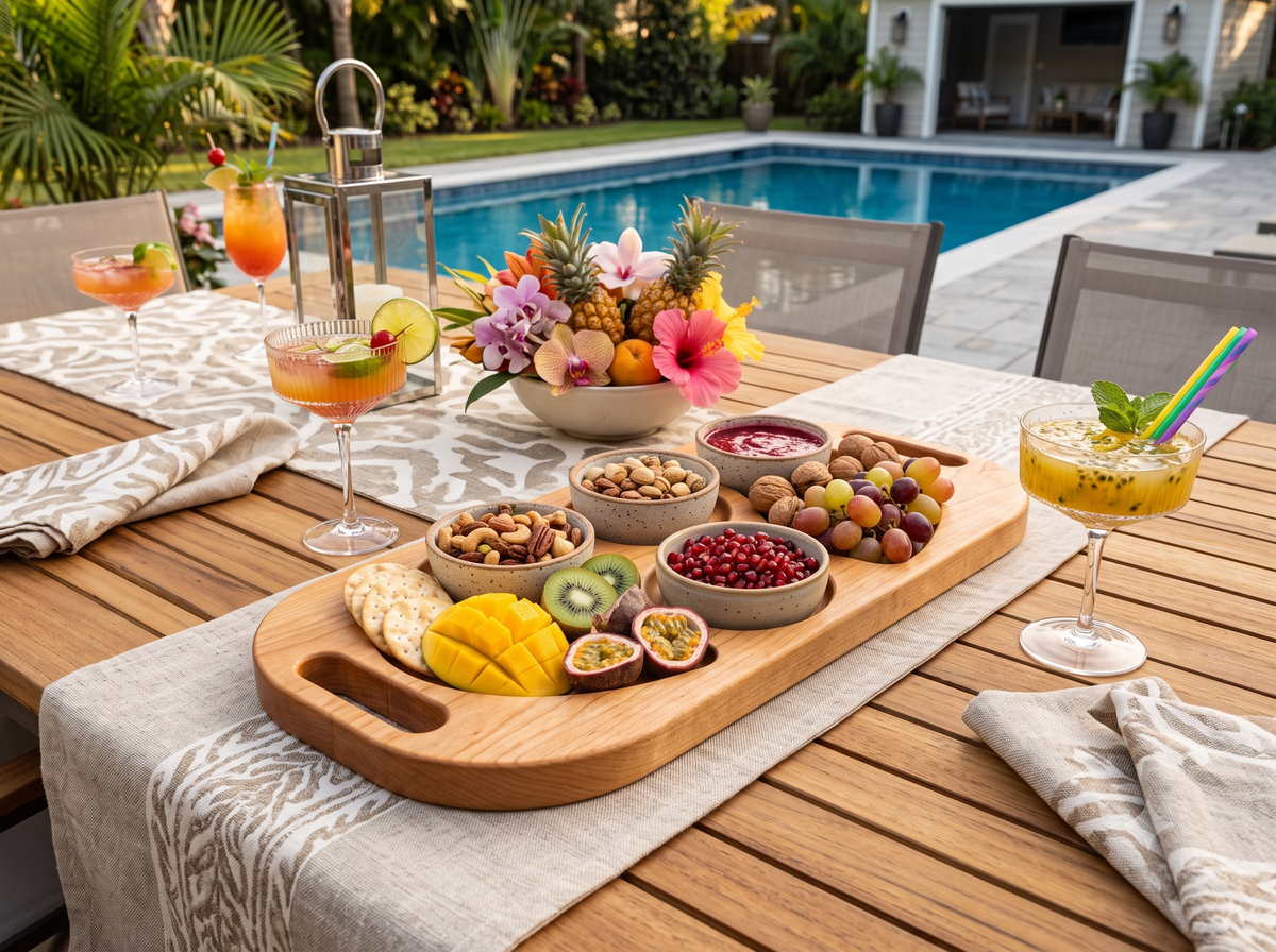 Artisan Hardwood Multi‑Section Tray – Carved Serving Platter for Appetizers & Dry Fruits