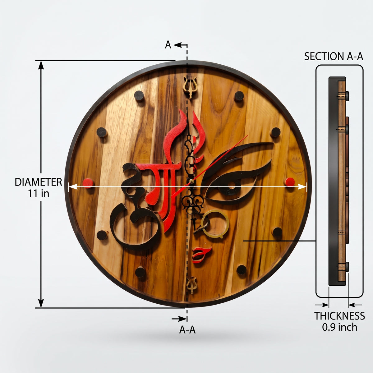 Divine Gaze – Ma Durga Artistic Wall Clock