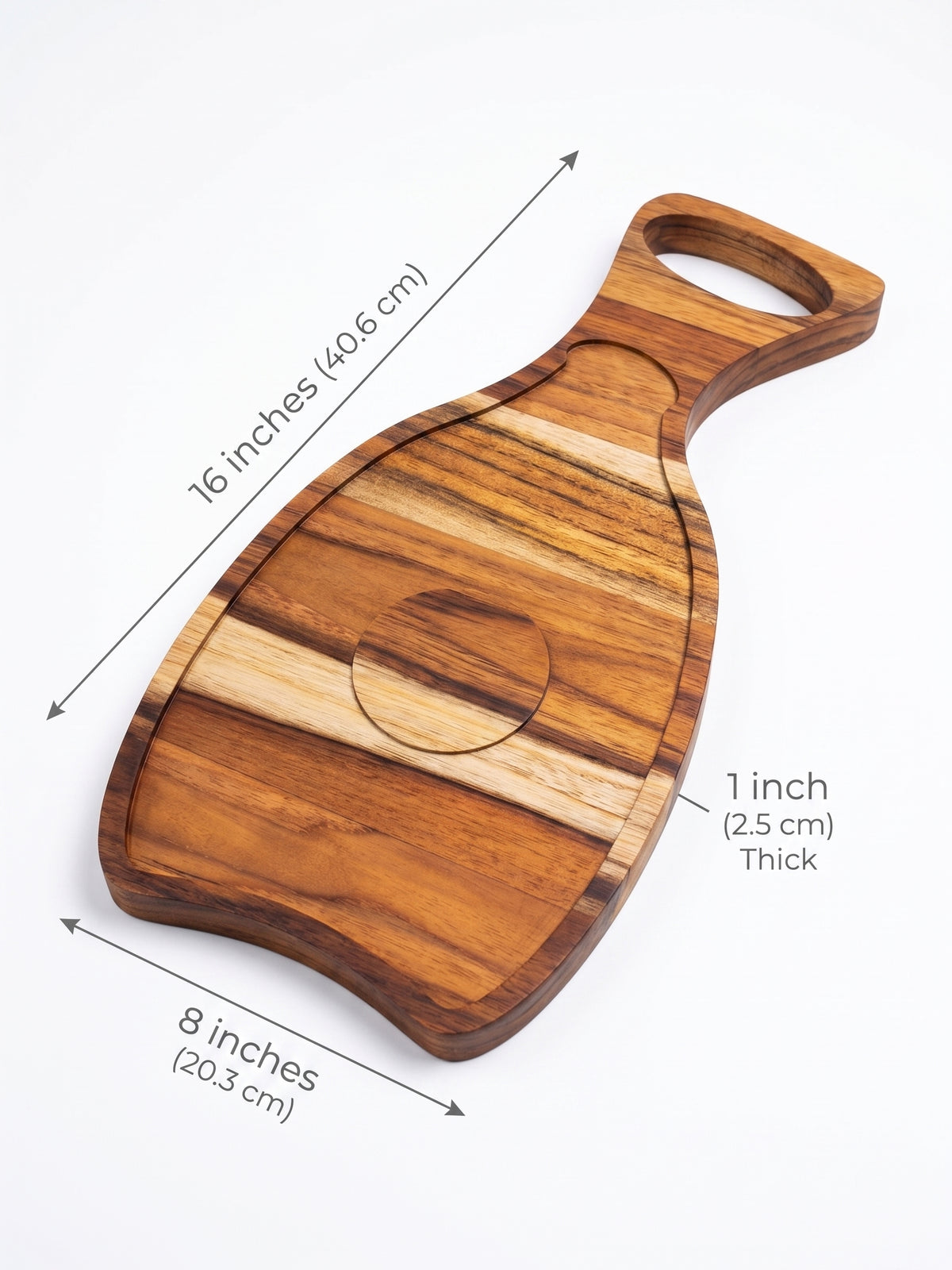 Wooden Serving Tray with Bowl Recesses – Handmade Charcuterie Board for Entertaining