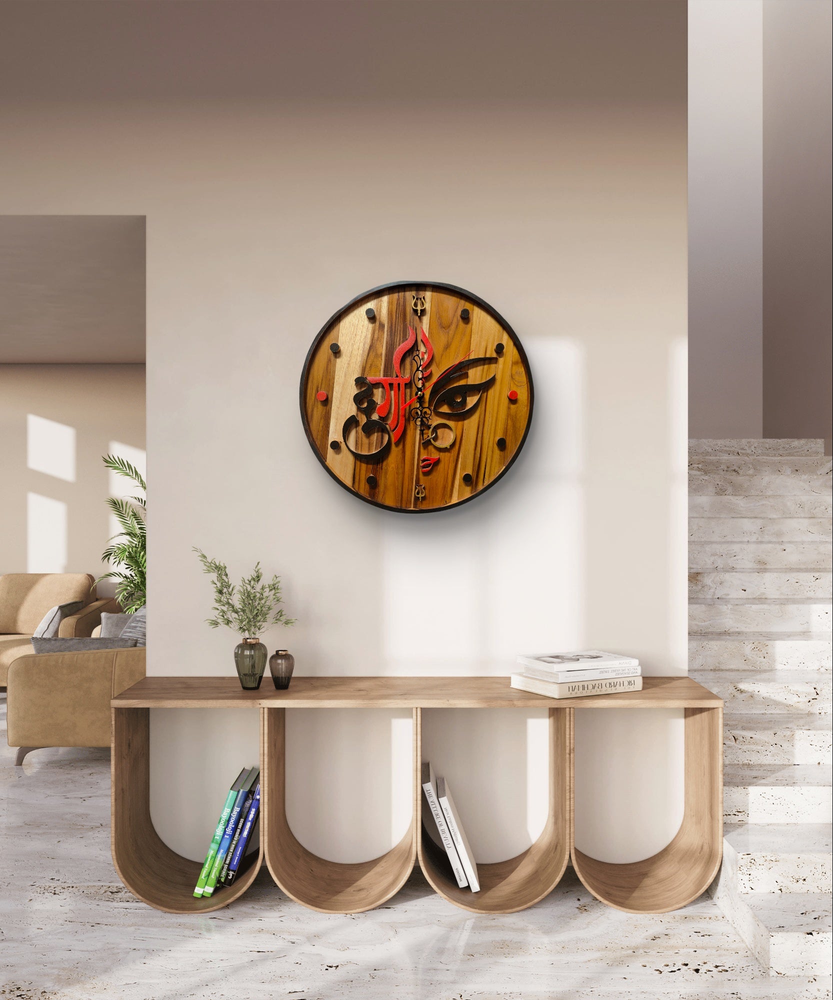 Divine Gaze – Ma Durga Artistic Wall Clock