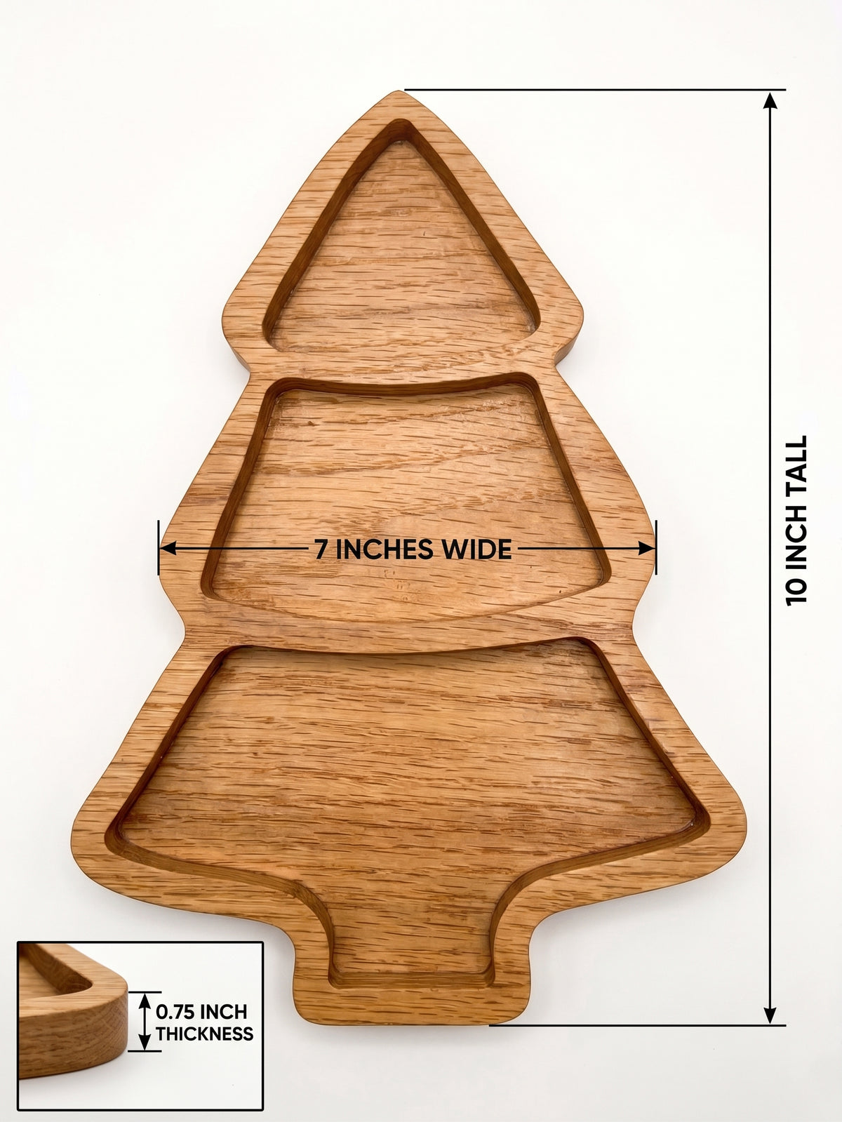 Handcrafted Christmas Tree Snack Tray – Wooden Holiday Server for Christmas Gifts