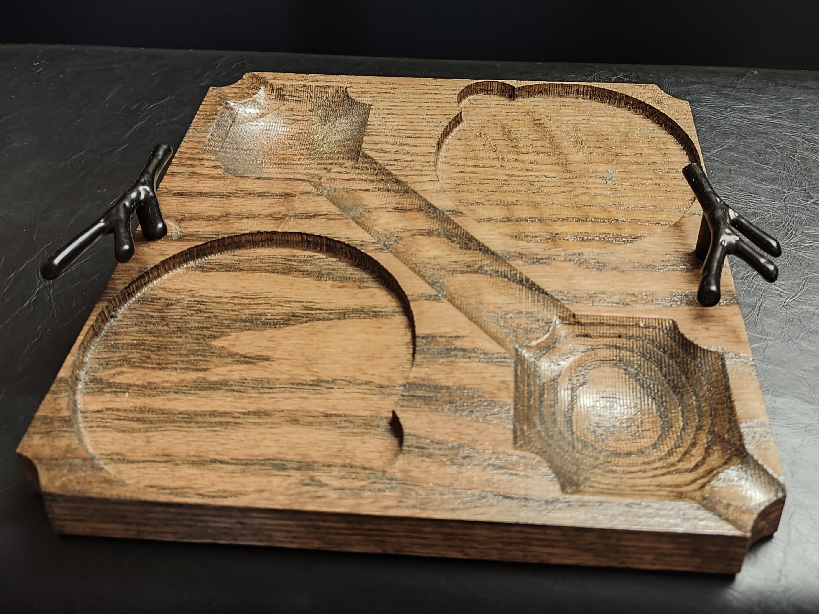 Handmade Cigar and Whiskey Tray