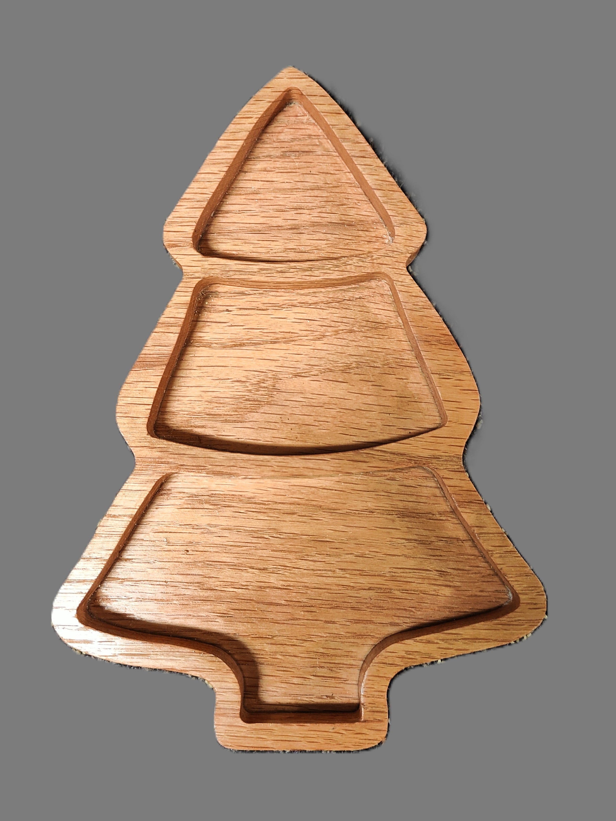 Christmas Tree Trio Tray, Handmade USA - Free Engraving (SSTRAY018)