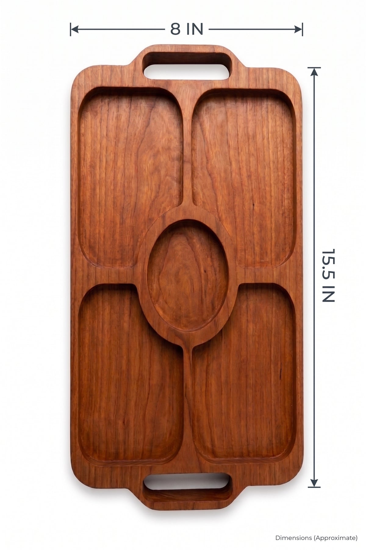Large Quartet Rectangular Tray with handles, Handmade Charcuterie Board for Entertaining