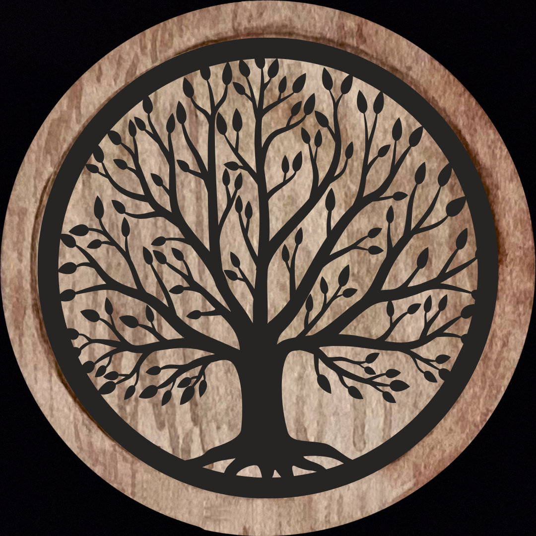 Tree of Life Round on Wood