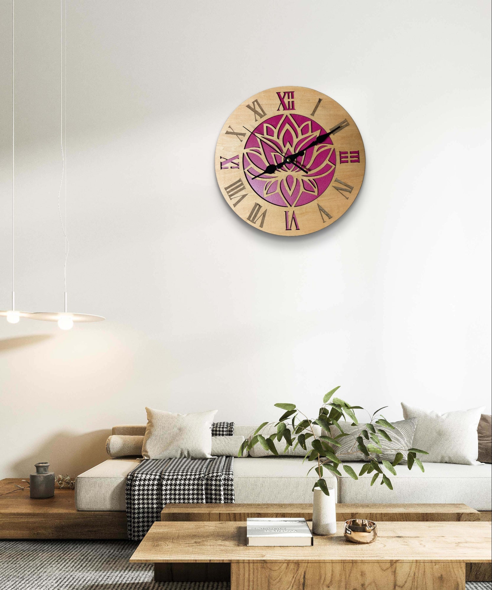 Lotus Timekeeper – A Diwali Offering of Grace and Blessings! (handmade in USA) - WCLOCK06