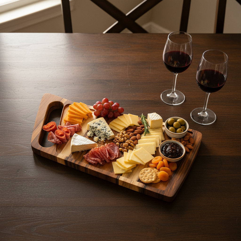Rectangular Board with wide Handle, Handmade USA - Free Engraving (MSTRAY009)