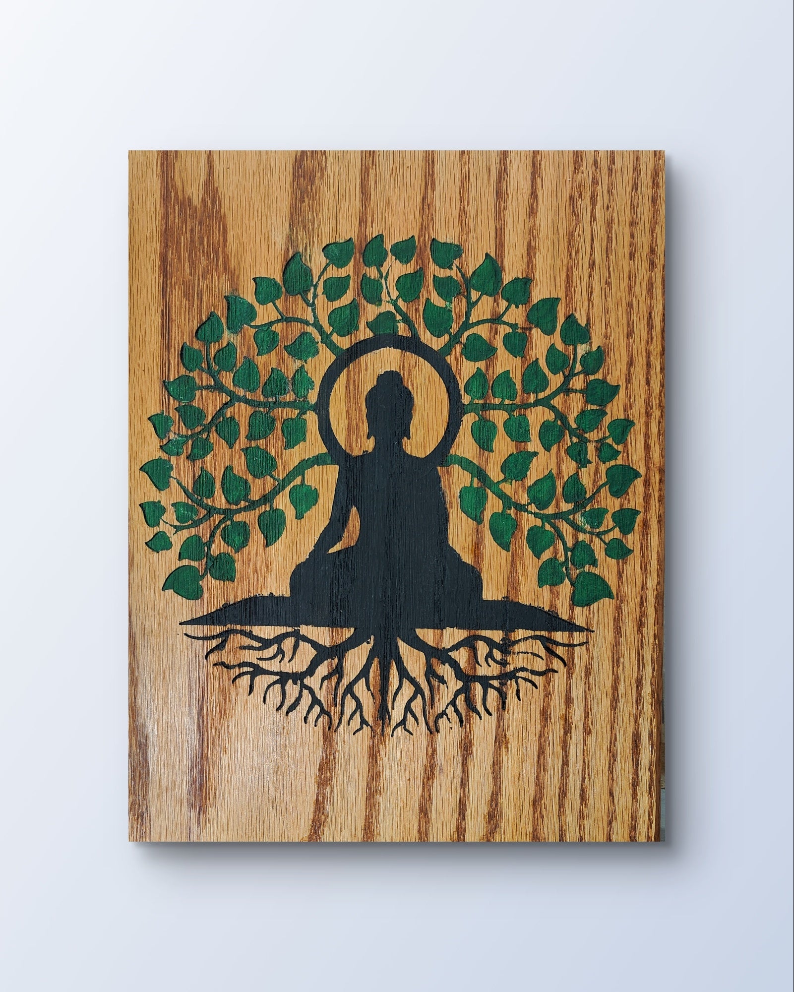 Solid Wood Meditating Buddha