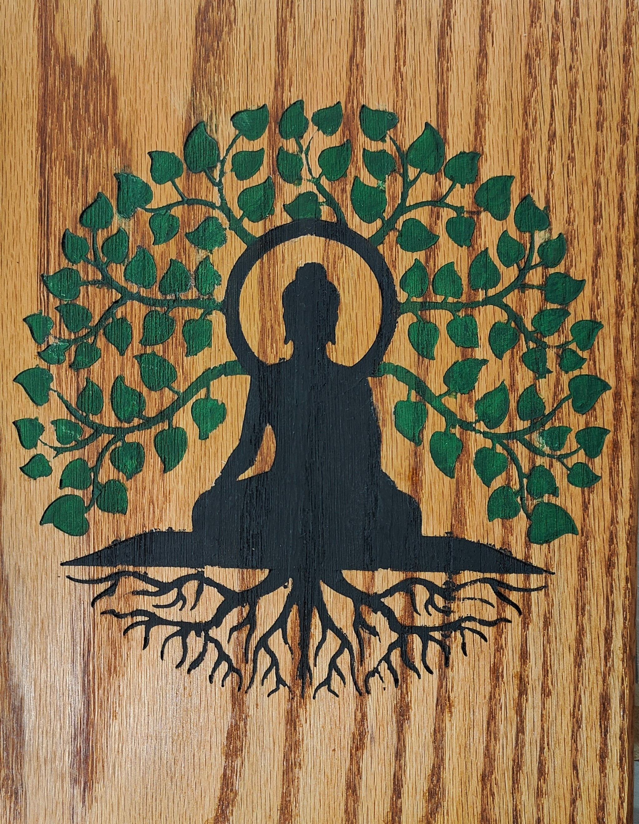 Solid Wood Meditating Buddha