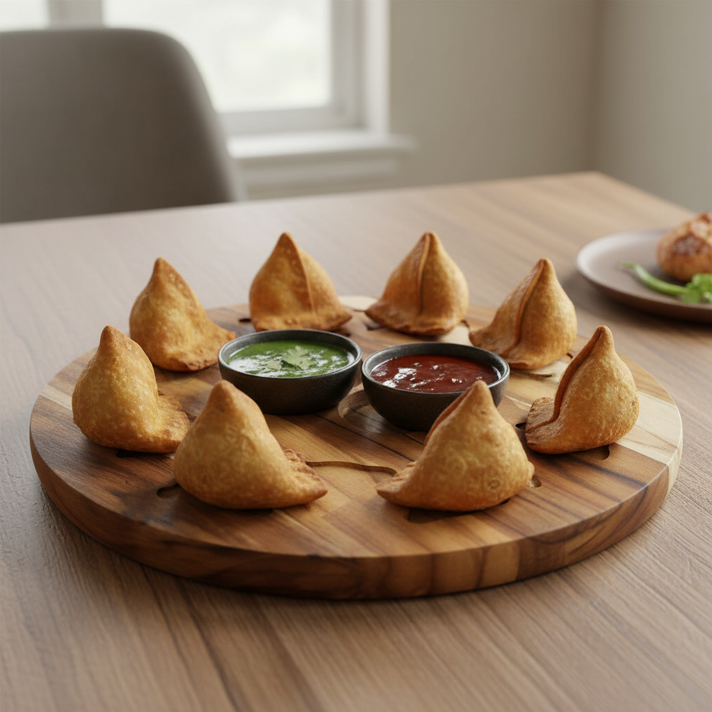 Samosa Bloom Tray, Handmade USA - Free Engraving (LSTRAY013)